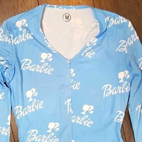 Blue Barbie Rompers Button Up - Picture 2 of 3